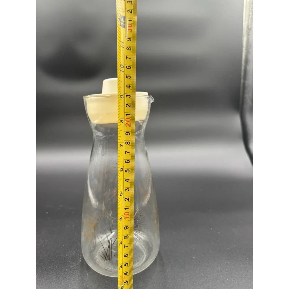 Pyrex Vintage  Carafe Glass Coffee Pot with Gold Accents